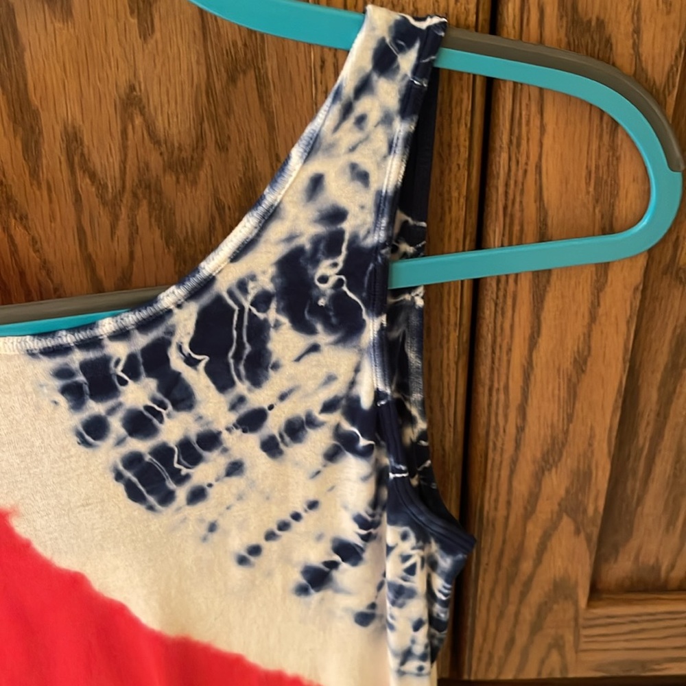 TORY SPORT TORY BURCH Red White Blue Tank Top Size L - Picture 8 of 9
